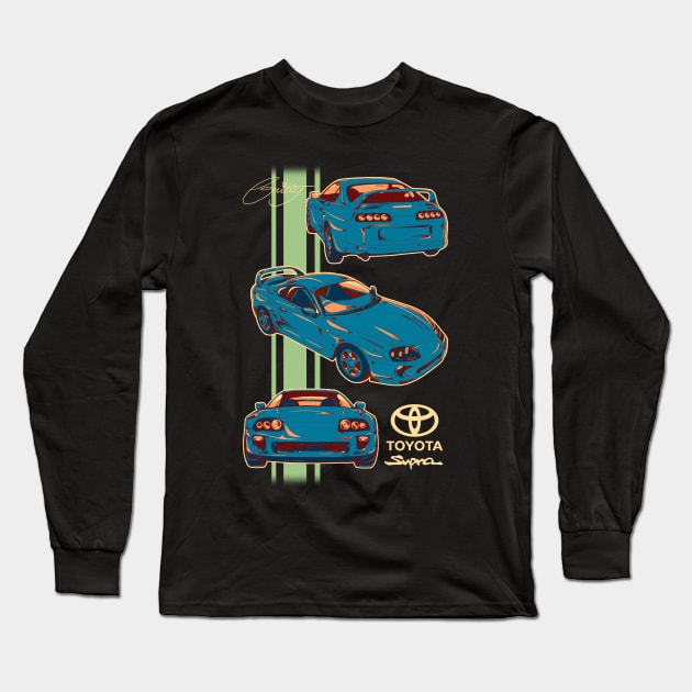 Toyota Supra MKIV Long Sleeve T-Shirt by Guilty4ngel